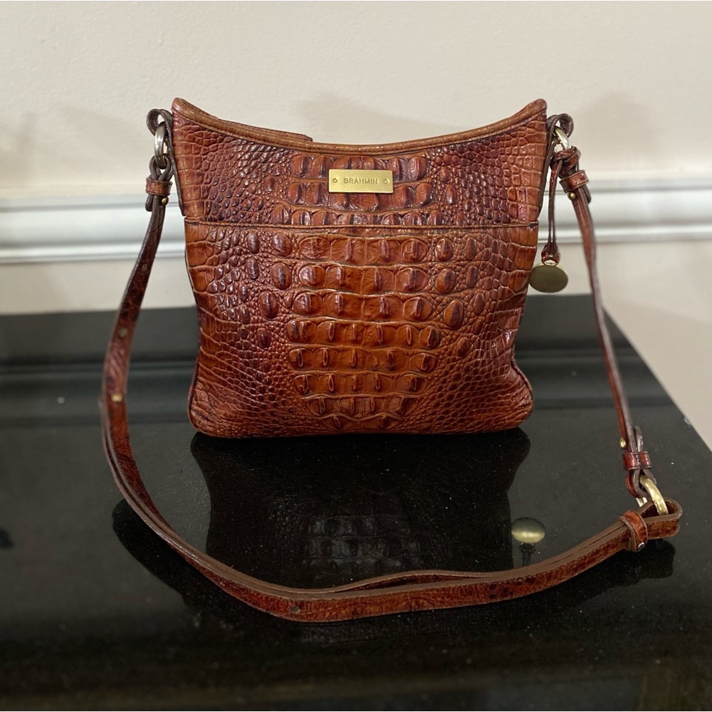 Brahmin Jody Melbourne Croc Embossed Crossbody bag